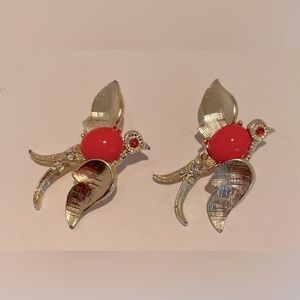 Pair of jelly belly birds brooches